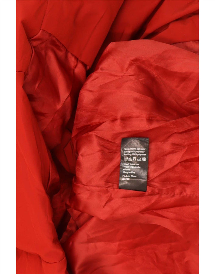 John Lewis Womens Oversized Padded Jacket UK 16 Large Red Polyester