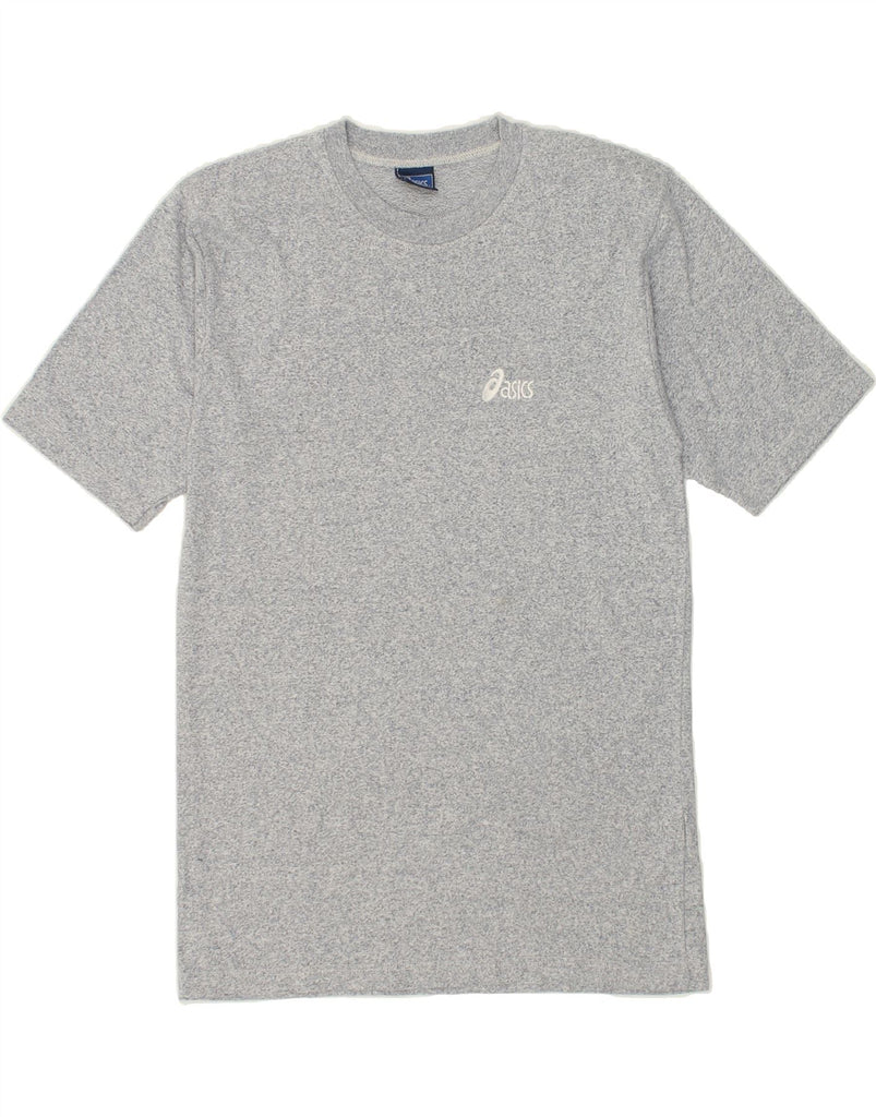 ASICS Mens T-Shirt Top Medium Grey Flecked Cotton | Vintage Asics | Thrift | Second-Hand Asics | Used Clothing | Messina Hembry 