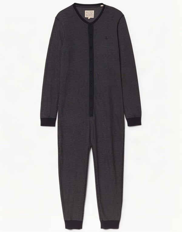 Jack Wills Mens Sleepwear Jumpsuit Medium Navy Blue Spotted Cotton
