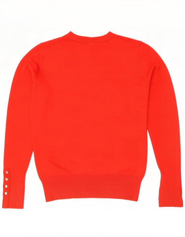 Zara Womens Boat Neck Jumper Sweater UK 10 Small Red