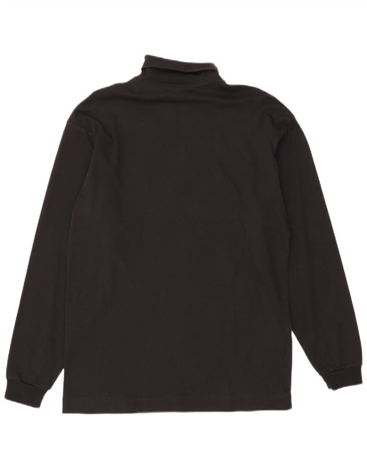 Belfe & Belfe Mens Top Long Sleeve IT 52 Large Black Cotton
