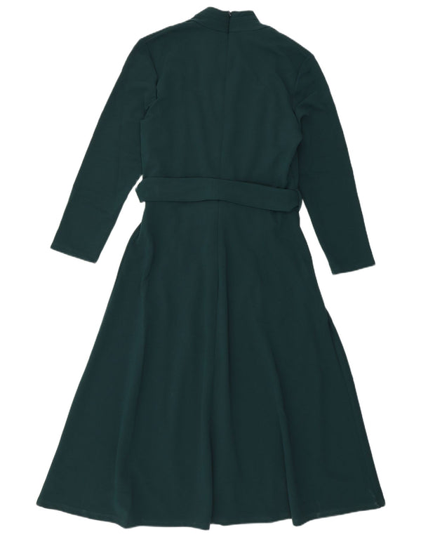 Phase Eight Womens 3/4 Sleeve A-Line Dress UK 12 Medium  Green Polyester