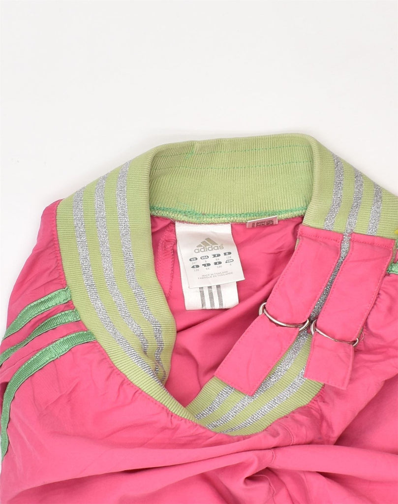 ADIDAS Girls Tracksuit Trousers 7-8 Years Pink Polyester | Vintage | Thrift | Second-Hand | Used Clothing | Messina Hembry 