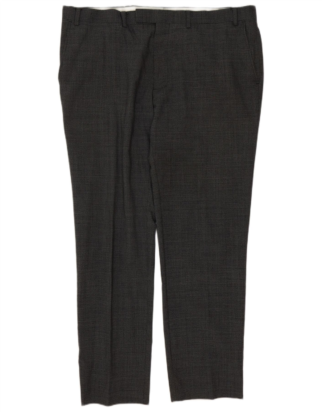 Marks & Spencer Mens Tapered Suit Trousers W40 L31 Grey Wool Classic