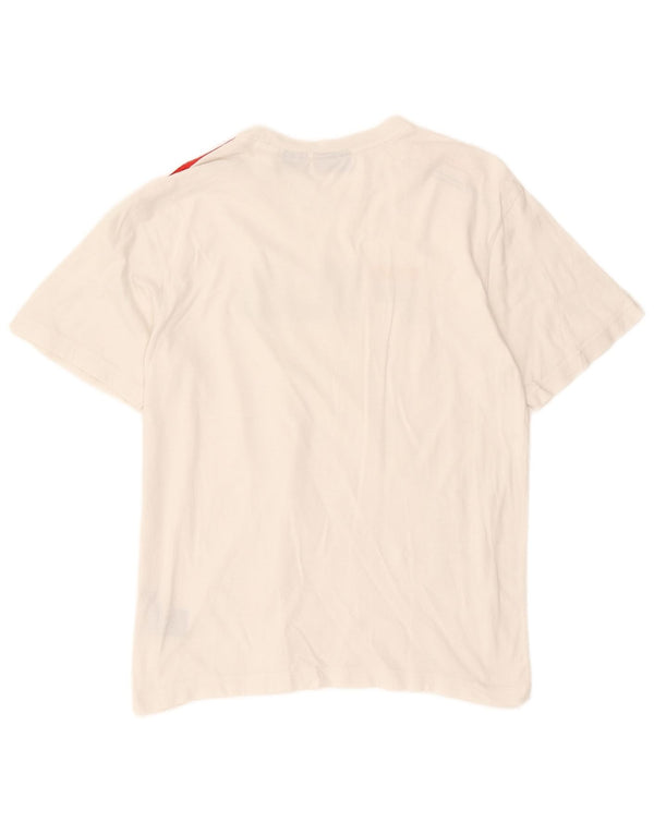 Fila Mens Graphic T-Shirt Top Small White Cotton