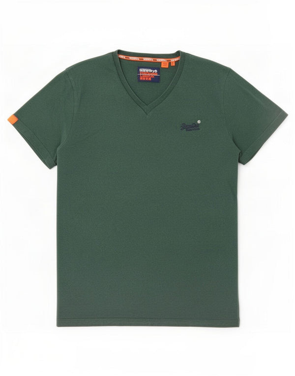 Superdry Mens T-Shirt Top XL Green Cotton