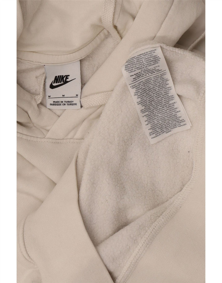 Nike Mens Hoodie Jumper Medium White Cotton