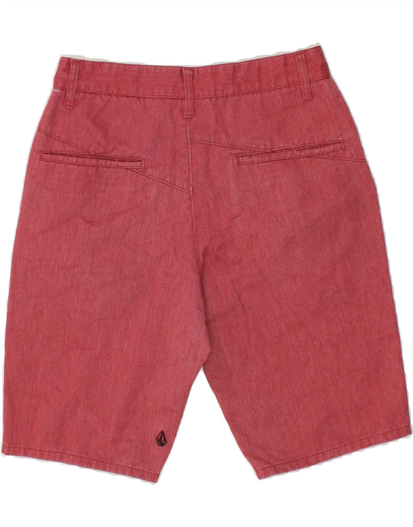 VOLCOM Mens Chino Shorts W28 Small  Red Polyester Vintage Volcom and Second-Hand Volcom from Messina Hembry 