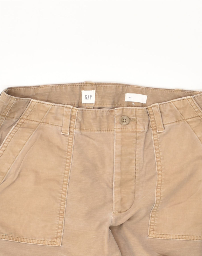 GAP Womens Tapered Capri Trousers US 2 XS W29 L25 Brown Cotton | Vintage Gap | Thrift | Second-Hand Gap | Used Clothing | Messina Hembry 