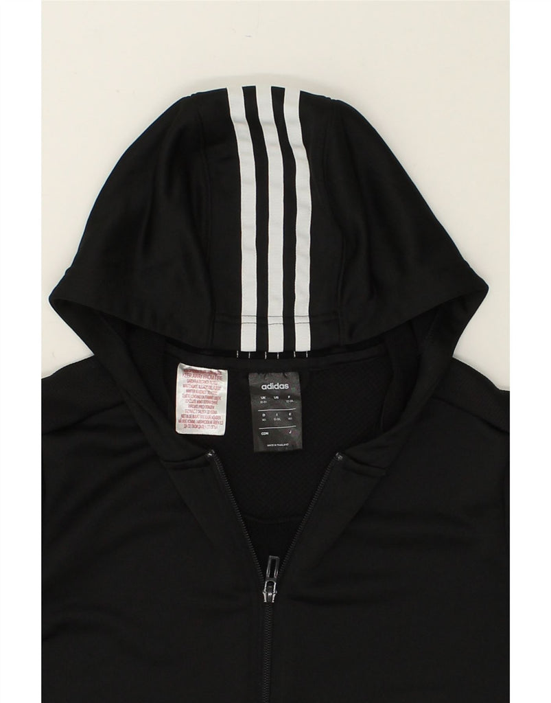 ADIDAS Boys Graphic Zip Hoodie Sweater 10-11 Years Black Polyester | Vintage Adidas | Thrift | Second-Hand Adidas | Used Clothing | Messina Hembry 