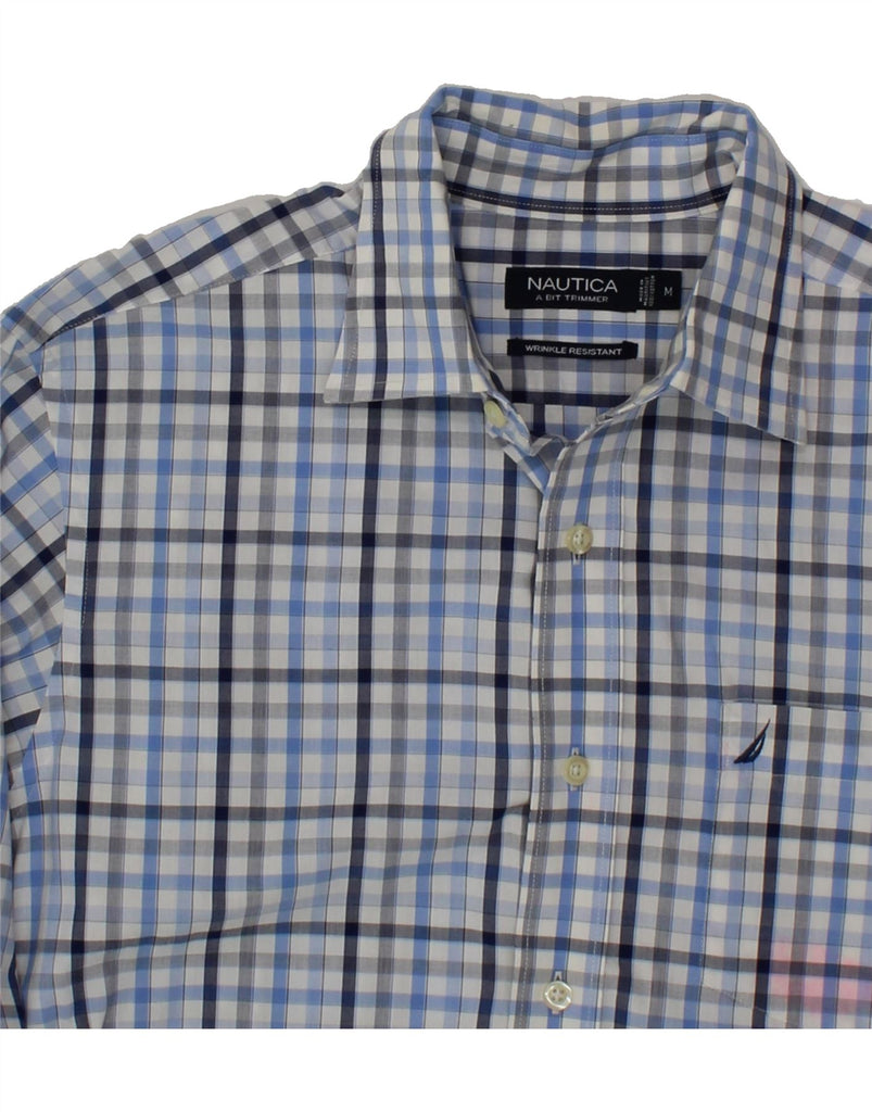 NAUTICA Mens Shirt Medium Blue Check Cotton Vintage Nautica and Second-Hand Nautica from Messina Hembry 