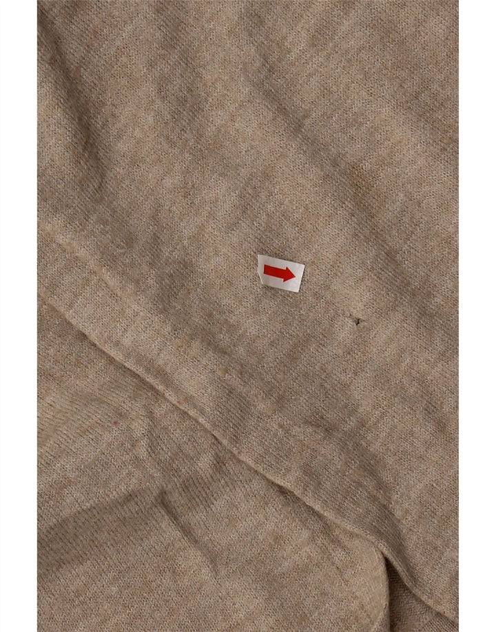 EDDIE BAUER Womens Open Cardigan Sweater UK 6 XS Beige Acrylic