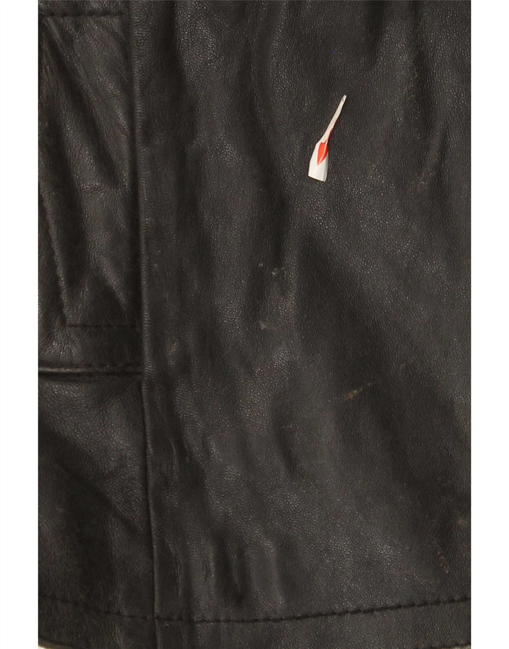 OVS Womens Leather Jacket IT 48 XL Black