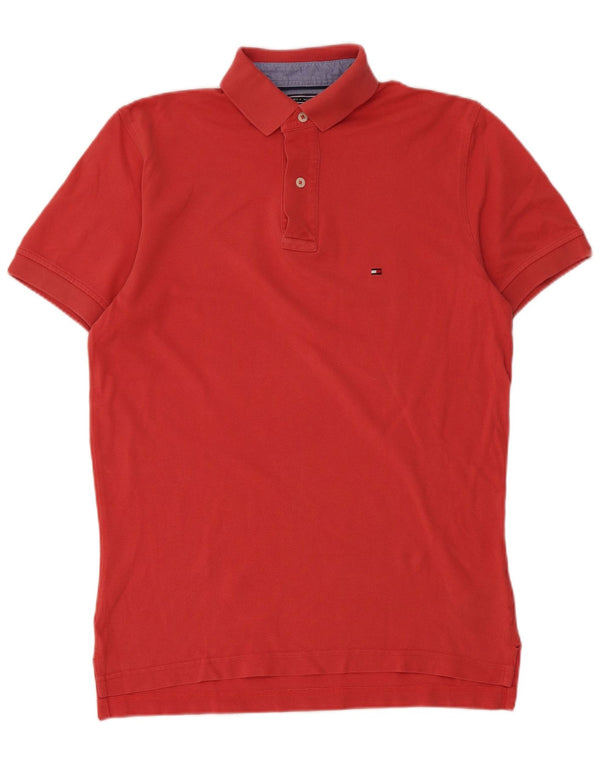 Tommy Hilfiger Mens Polo Shirt Small Red Cotton