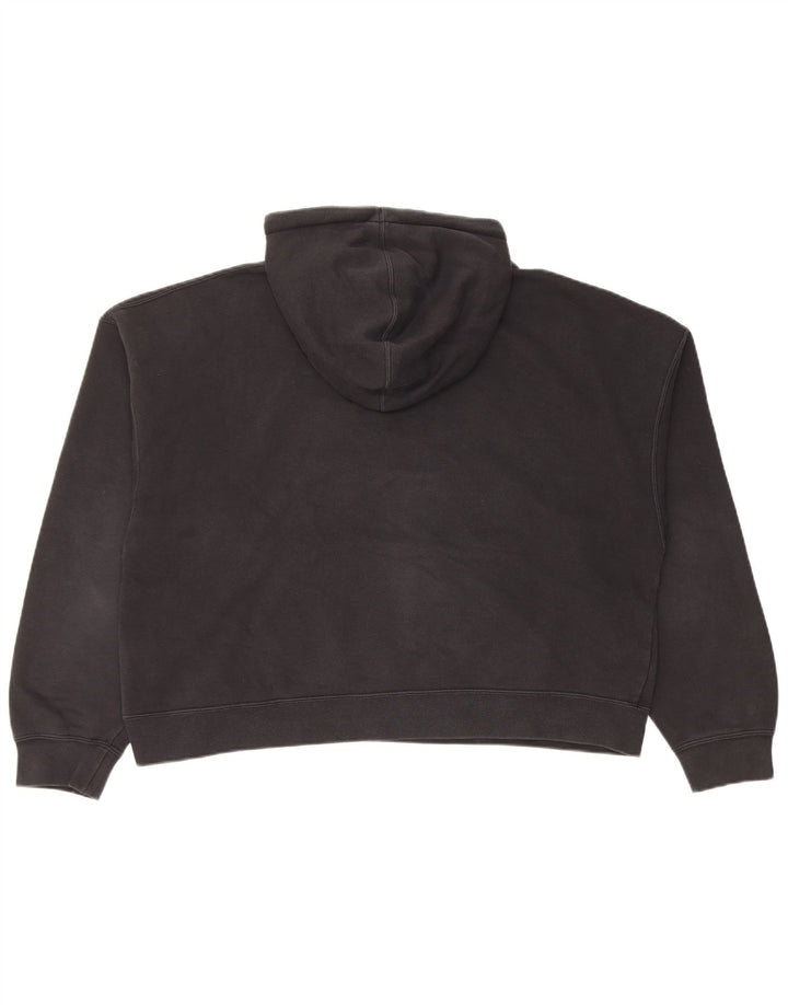 Jordan Womens Crop Oversized Hoodie Jumper UK 10 Small Black