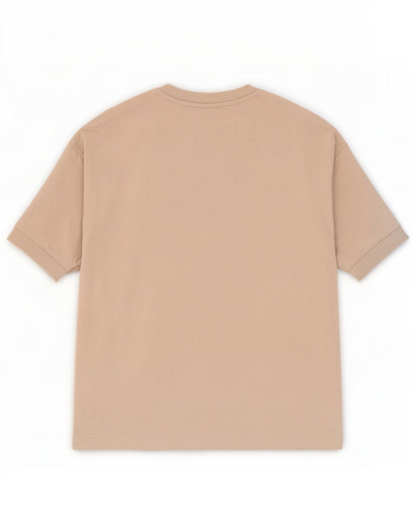 Zara Mens T-Shirt Top Medium Beige Cotton