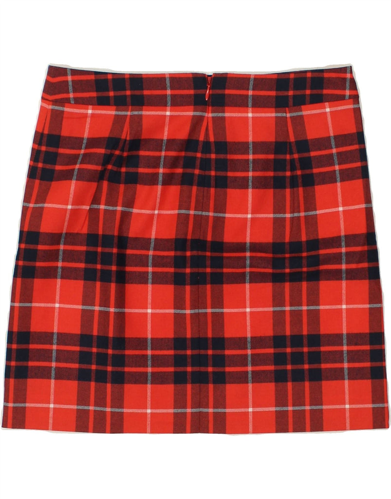 J. CREW Womens Mini Skirt US 0 XS W30 Red Check Wool | Vintage J. Crew | Thrift | Second-Hand J. Crew | Used Clothing | Messina Hembry 