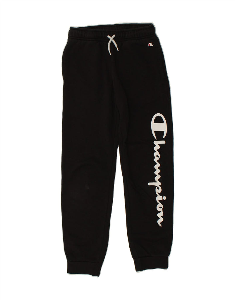 CHAMPION Boys Graphic Tracksuit Trousers Joggers 9-10 Years Medium Black | Vintage Champion | Thrift | Second-Hand Champion | Used Clothing | Messina Hembry 