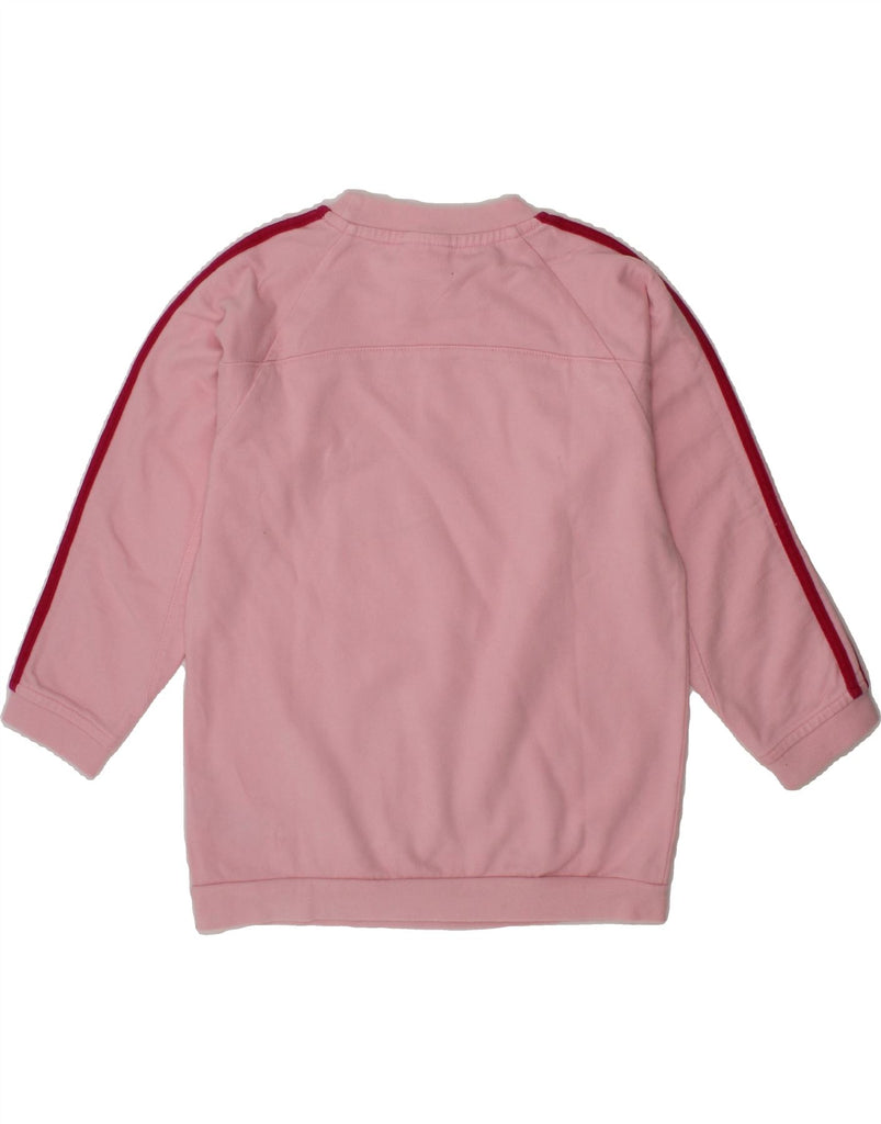 ADIDAS Girls Graphic Sweatshirt Jumper 3-4 Years Pink Cotton Vintage Adidas and Second-Hand Adidas from Messina Hembry 