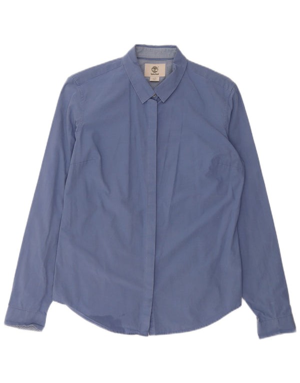 Timberland Womens Slim Fit Shirt UK 14 Large Blue