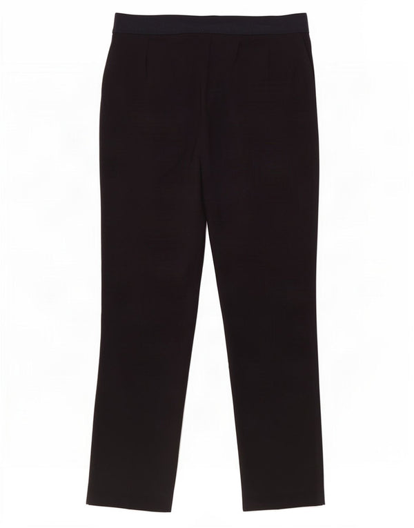 Marks & Spencer Womens High Waist Cropped Trousers UK 16 Large W34 L25 Navy