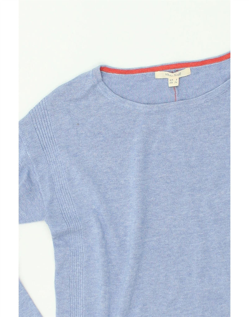 WHITE STUFF Womens Boat Neck Jumper Sweater UK 8 Small Blue Cotton | Vintage White Stuff | Thrift | Second-Hand White Stuff | Used Clothing | Messina Hembry 