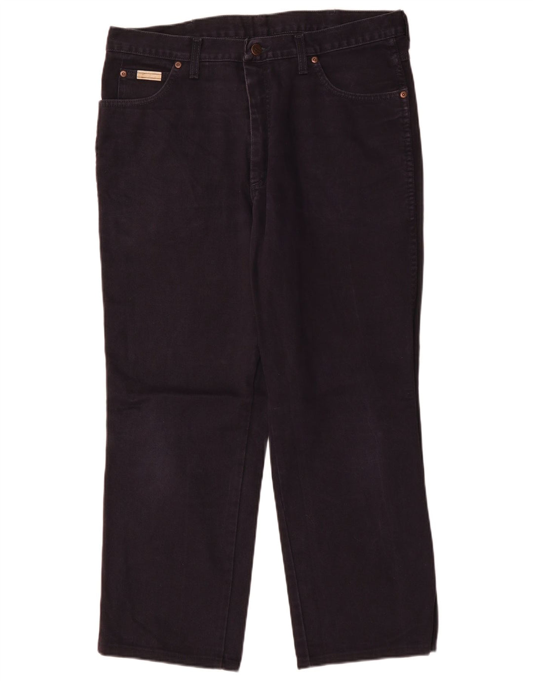 Wrangler Mens Ohio Straight Jeans W36 L28 Navy Blue Cotton