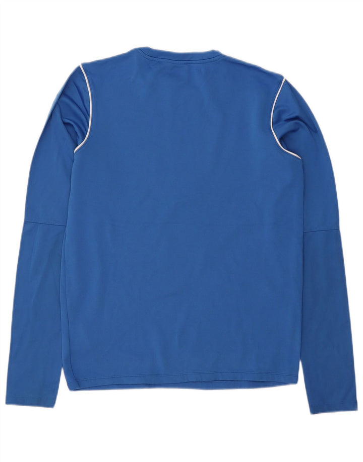 NIKE Mens Dri Fit Top Long Sleeve Small Blue Polyester