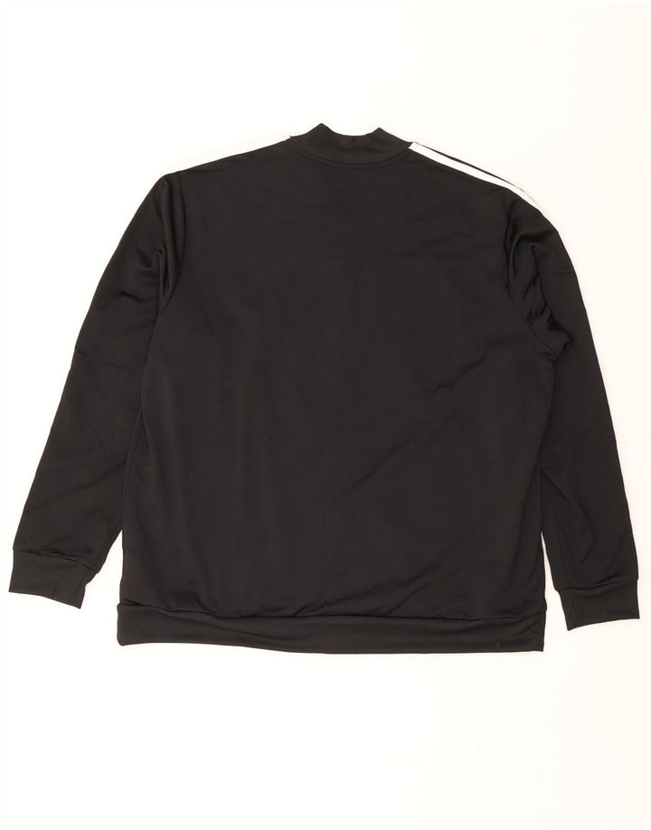 Adidas Womens Tracksuit Top Jacket UK 24/26 2XL Black Polyester