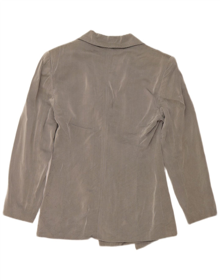 BYBLOS Mens Double Breasted Blazer Jacket IT 42 Medium Grey Viscose