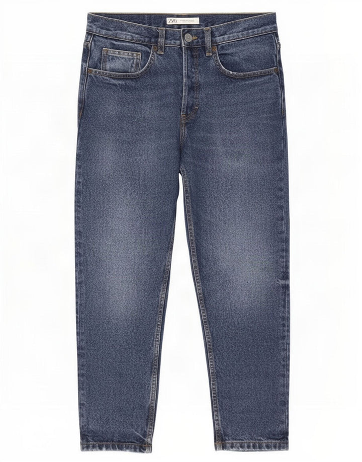 Zara Mens Cropped Jeans EU 40 Medium W31 L25 Blue