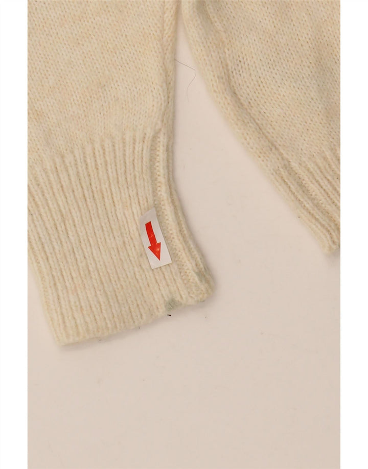 Marks & Spencer Womens Crew Neck Jumper Sweater UK 14 Medium White