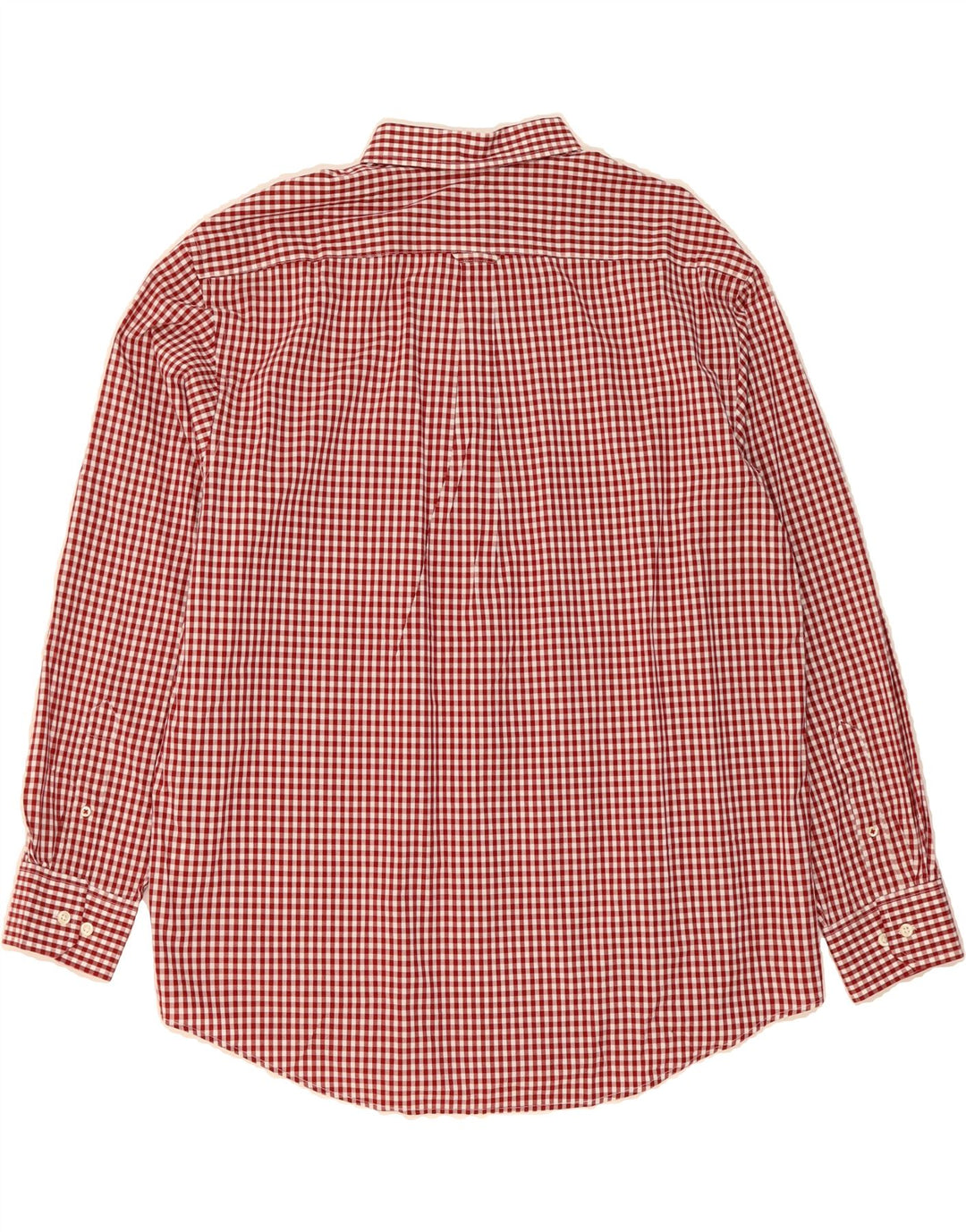 IZOD Mens Shirt XL Red Gingham Cotton Vintage Izod and Second-Hand Izod from Messina Hembry 