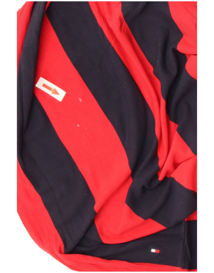 Tommy Hilfiger Womens T-Shirt Top UK 12 Medium Red Striped
