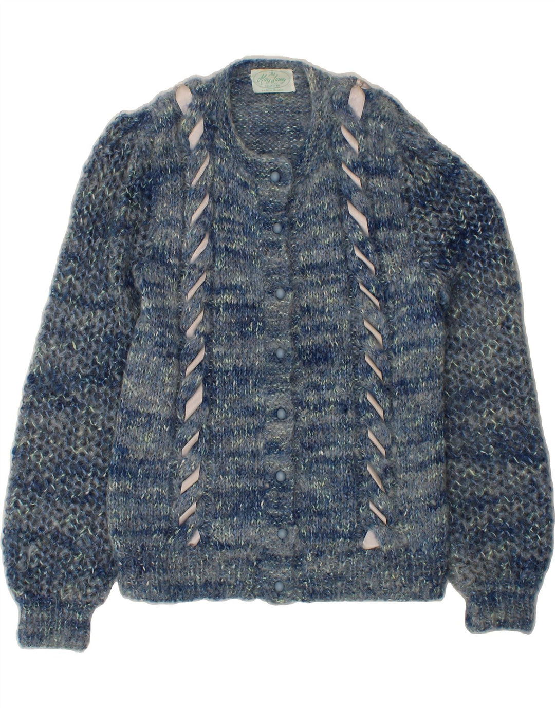 MARY LAVERY Womens Cardigan Sweater UK 14 Large Blue Vintage Mary Lavery and Second-Hand Mary Lavery from Messina Hembry 