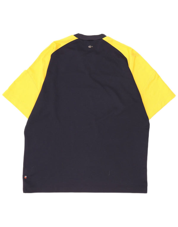Adidas Mens T-Shirt Top UK 44/46 XL Navy Blue Colourblock