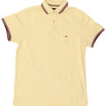 Tommy Hilfiger Mens Slim Fit Polo Shirt Medium Yellow Cotton