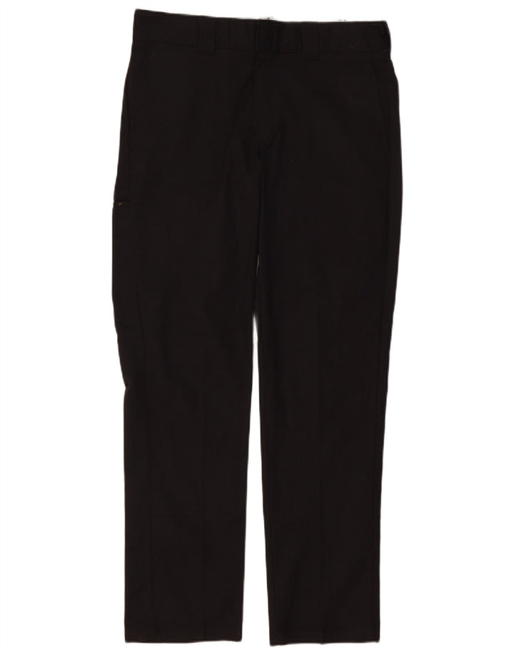 DICKIES Mens Slim Tapered Cargo Trousers W34 L32 Black Polyester