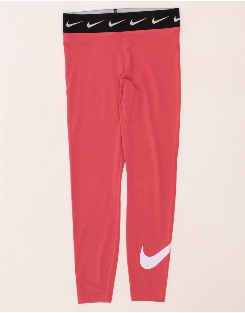 NIKE Womens Graphic Leggings UK 14 Medium  Pink Cotton Vintage Nike and Second-Hand Nike from Messina Hembry 