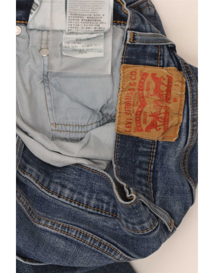 Levi's Mens Straight Jeans W31 L30 Blue Cotton
