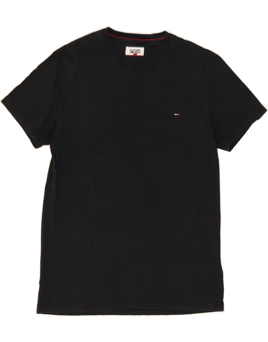TOMMY HILFIGER Mens T-Shirt Top Large Black Cotton Vintage Tommy Hilfiger and Second-Hand Tommy Hilfiger from Messina Hembry 