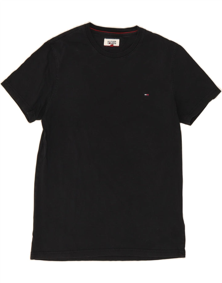 TOMMY HILFIGER Mens T-Shirt Top Large Black Cotton Vintage Tommy Hilfiger and Second-Hand Tommy Hilfiger from Messina Hembry 