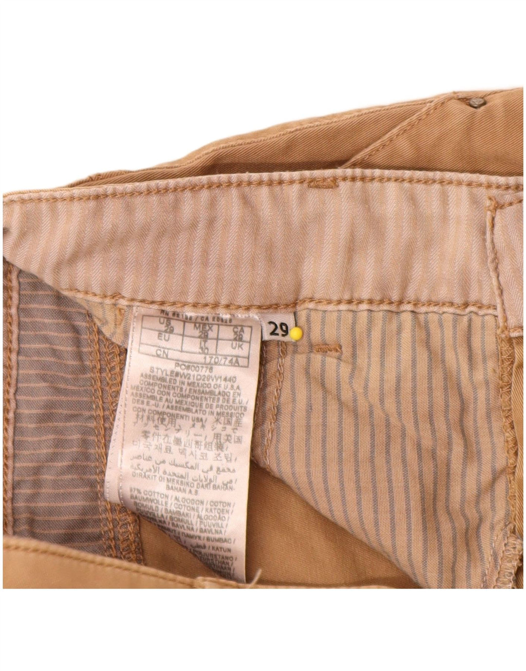 Guess Womens Mini Skirt W29 Medium Beige Cotton