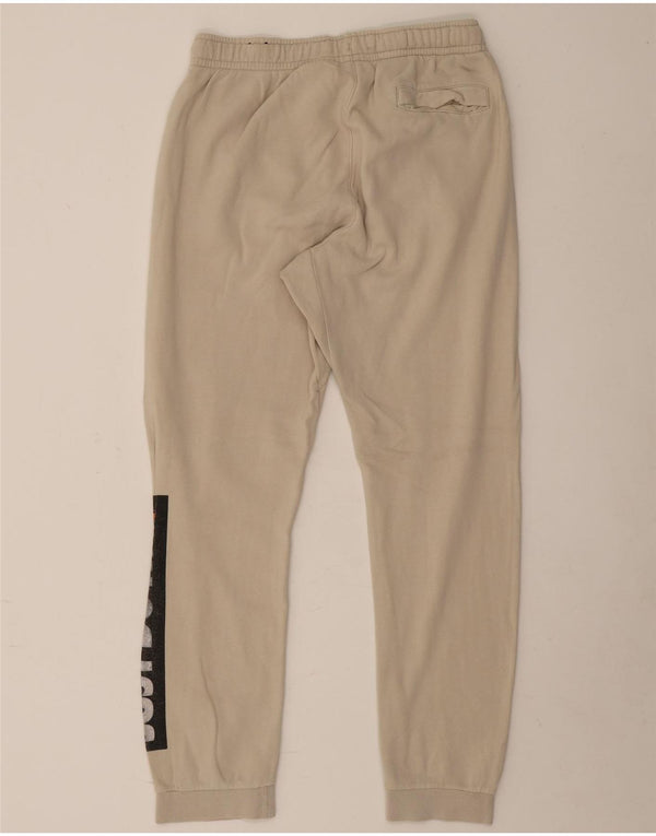 Nike Mens Graphic Tracksuit Trousers Joggers Large Beige Cotton