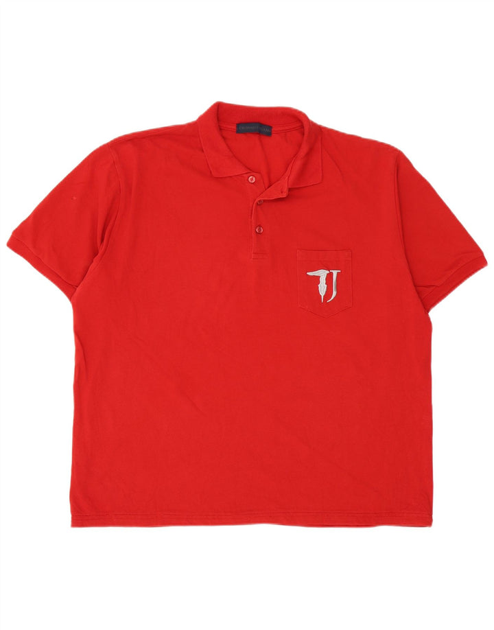 Trussardi Jeans Mens Polo Shirt XL Red