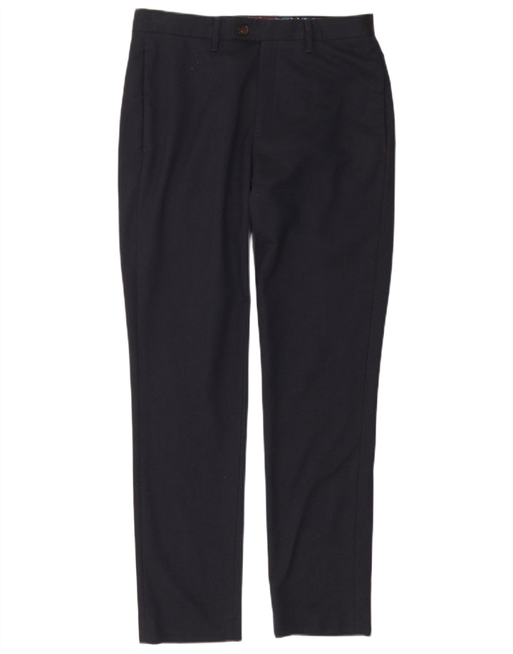 TED BAKER Mens Slim Fit Suit Trousers W30 L30 Navy Blue