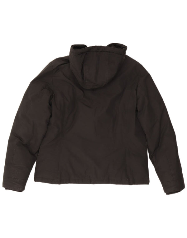 Woolrich Womens Hooded Oversized Padded Jacket UK 18 XL Black Cotton