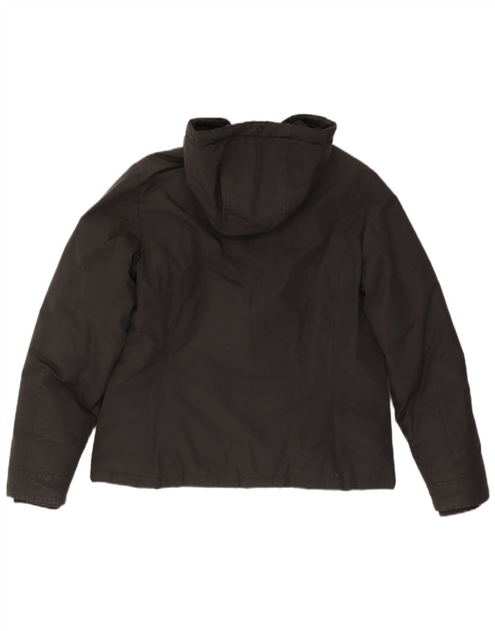 Woolrich Womens Hooded Oversized Padded Jacket UK 18 XL Black Cotton