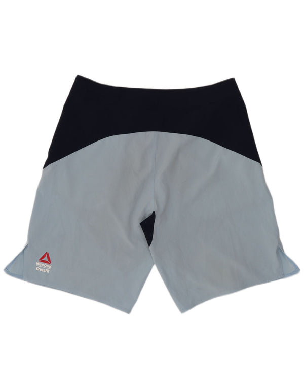 Reebok Mens Graphic Swimming Shorts Medium Blue Colourblock Nylon
