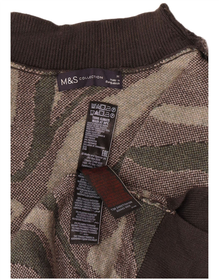 Marks & Spencer Womens Turtle Neck Jumper Sweater UK 14 Medium Khaki